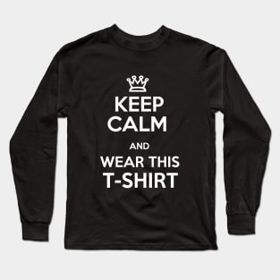 Keep Calm White Long Sleeve T-Shirt